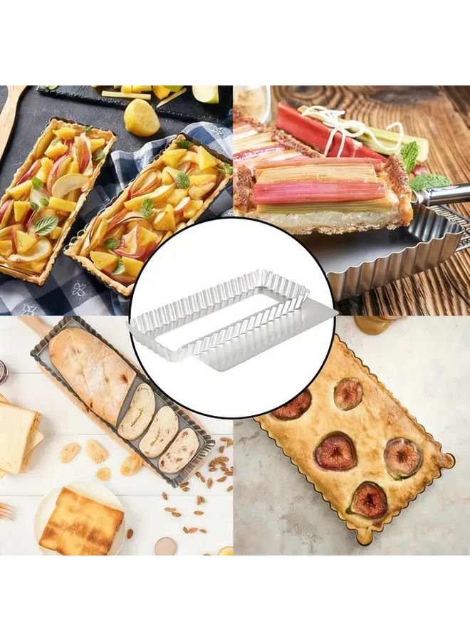 3 Pcs 9.84 Inch Aluminum Alloy Rectangular Baking Dish Household Bakeware For White Loaf And Madeleine Baking Durable Even Heat Distribution Modern Kitchenware - Image 2