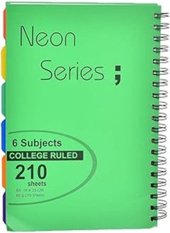 Generic Wired Notebook Deluxe Hardcover 210 Sheets 6 Dividers PP NO: 017 B5 