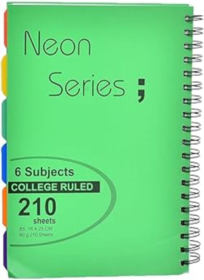 Generic - Wired Notebook Deluxe Hardcover 210 Sheets 6 Dividers PP NO: 017 B5 - Image 1
