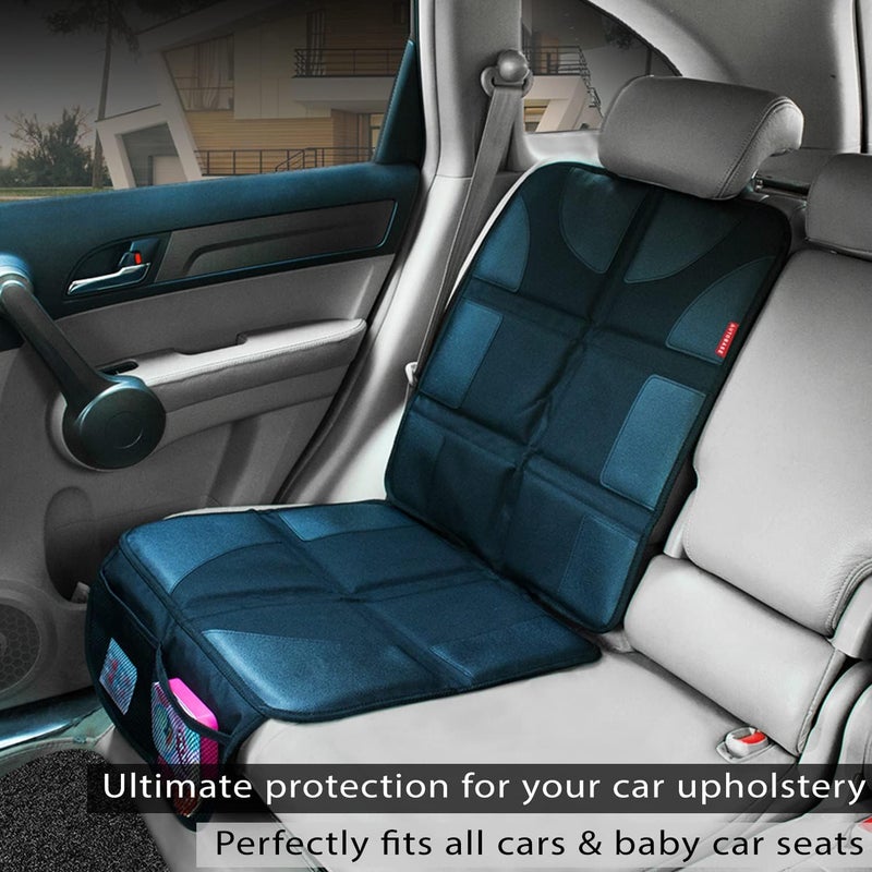 Autobase Car Seat Protector for Child Car Seat  Largest and Thickest Waterproof Backseat Protector for Kids and Pets  HeavyDuty NonSlip Rubber Padded Backing Black XL  1 Pack - Image 5