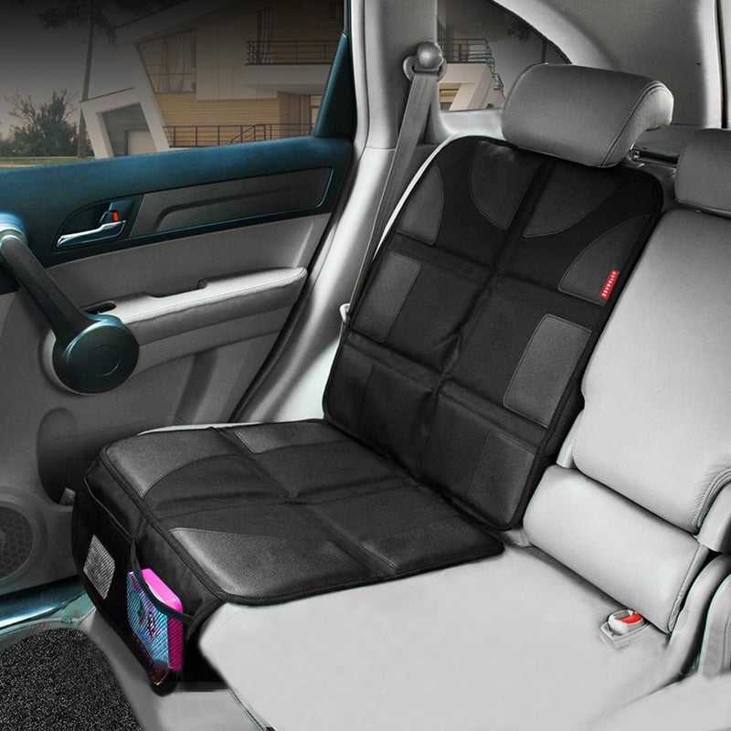 Autobase Car Seat Protector for Child Car Seat  Largest and Thickest Waterproof Backseat Protector for Kids and Pets  HeavyDuty NonSlip Rubber Padded Backing Black XL  1 Pack - Image 1