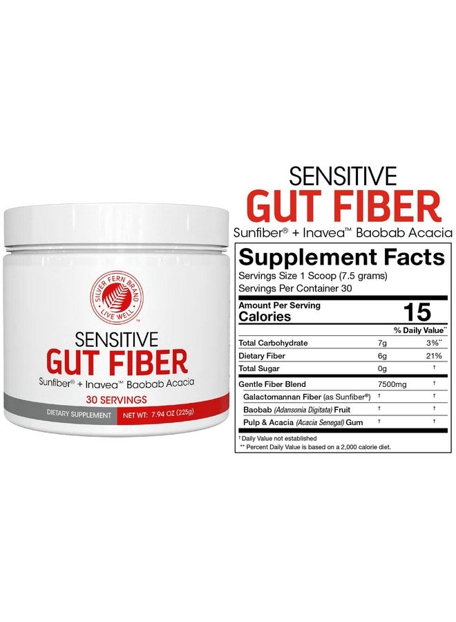 Silver Fern Sensitive Gut Fiber Supplement Each Tub = 30 Scoops = 30 Day Supply 6 Grams Of Dietary Fiber Per Serving With Galactomannan Guar Fiber Baobab Fruit Powder Acacia Fiber - Image 3