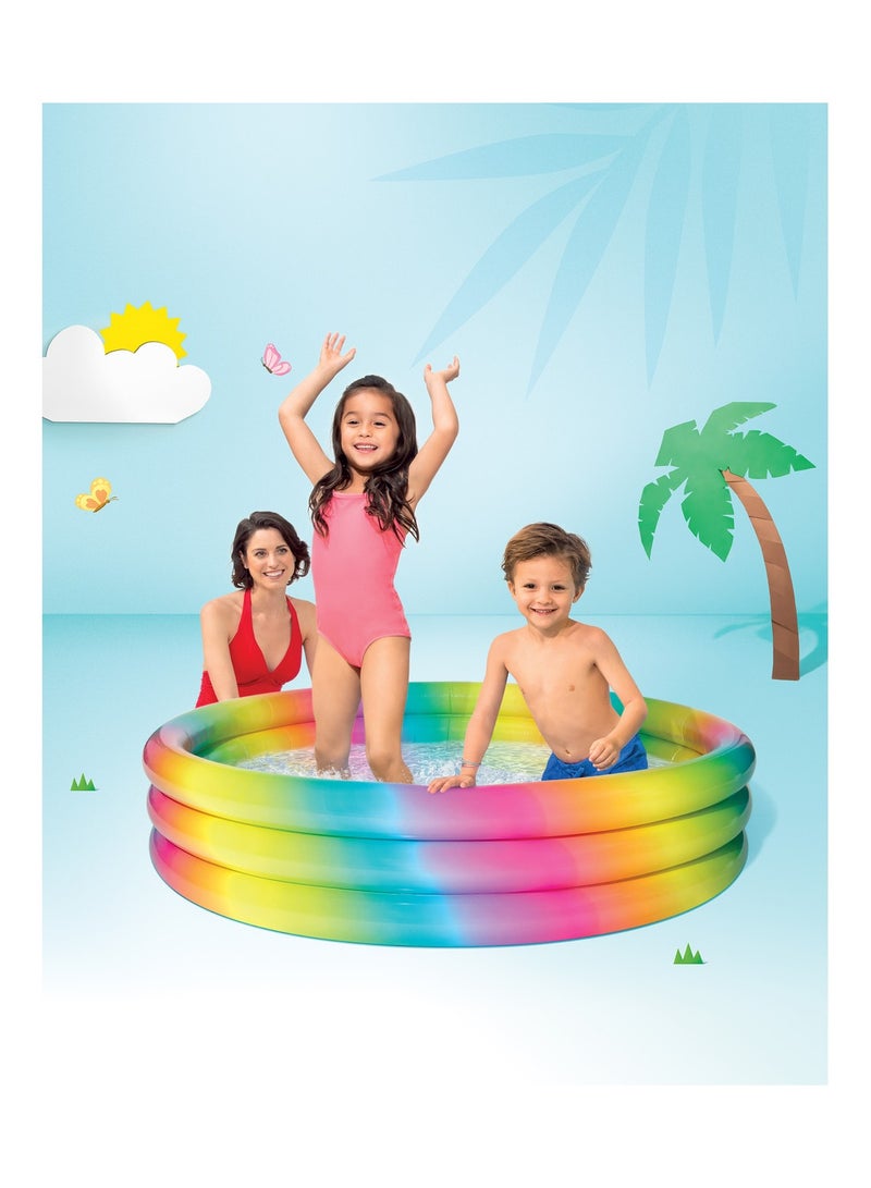 Rainbow Ombre Inflatable Kiddie Pool 147x33cm