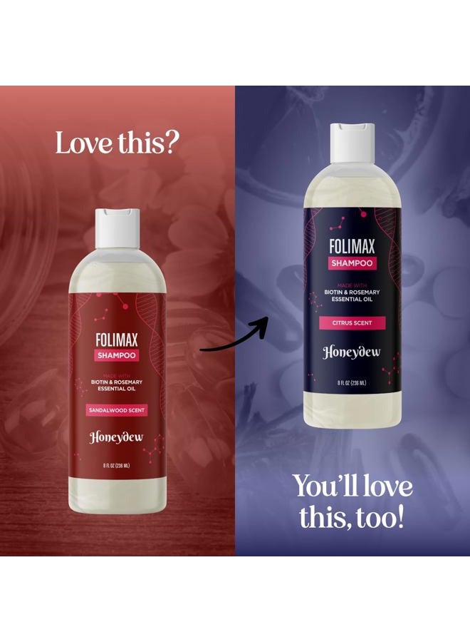 Honeydew Folimax Biotin Shampoo for Thinning Hair - Thickening With Zinc and Rosemary Oil for Hair Growth - Vegan Sulfate and Paraben Free Volumizing for Fine Hair (Sandalwood Scent) - Image 4