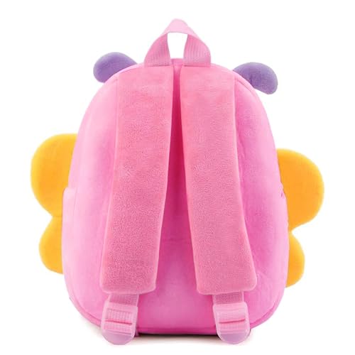 ADISA Kids Backpack Toddler Bag Back Pack Plush Cartoon for Girls and Boys 1-5 Years (BP102-PIN) - Image 5