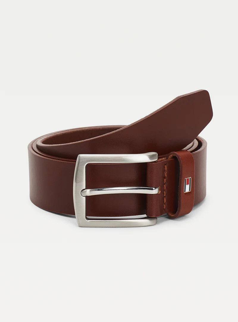 TOMMY HILFIGER Denton Flag Keeper Leather Belt