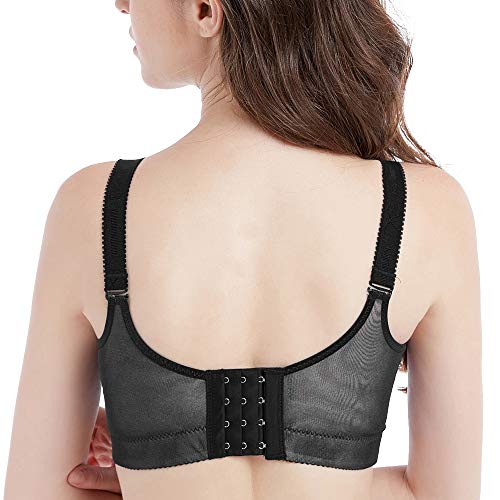 FallSweet Padded Push Up Lace Bras for 34A to 44C Underwire,(Black,38C) - Image 2