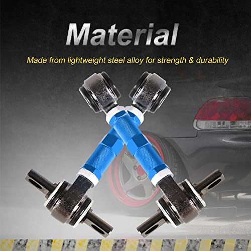 YESHMA Rear Upper Adjustable Camber Arm Kit 2 Pieces Compatible with Honda Civic 88-00 and Integra 94-01 EK EG(Blue) - Image 5