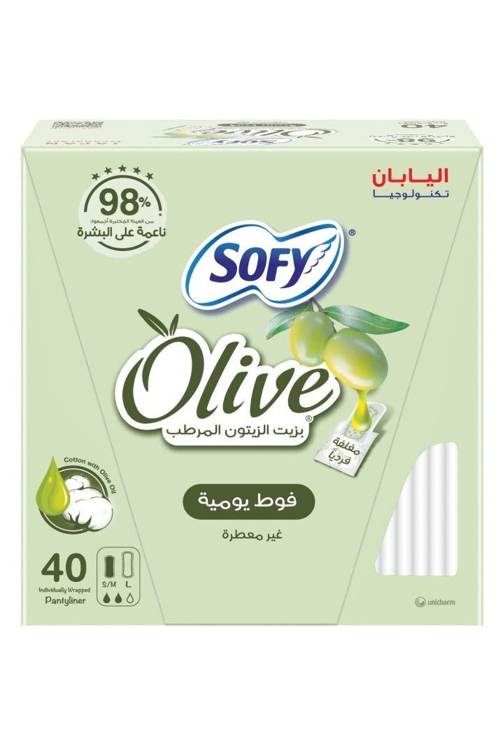 Sofy Sofy Olive Panty Liner, Regular,40 Panty Liners