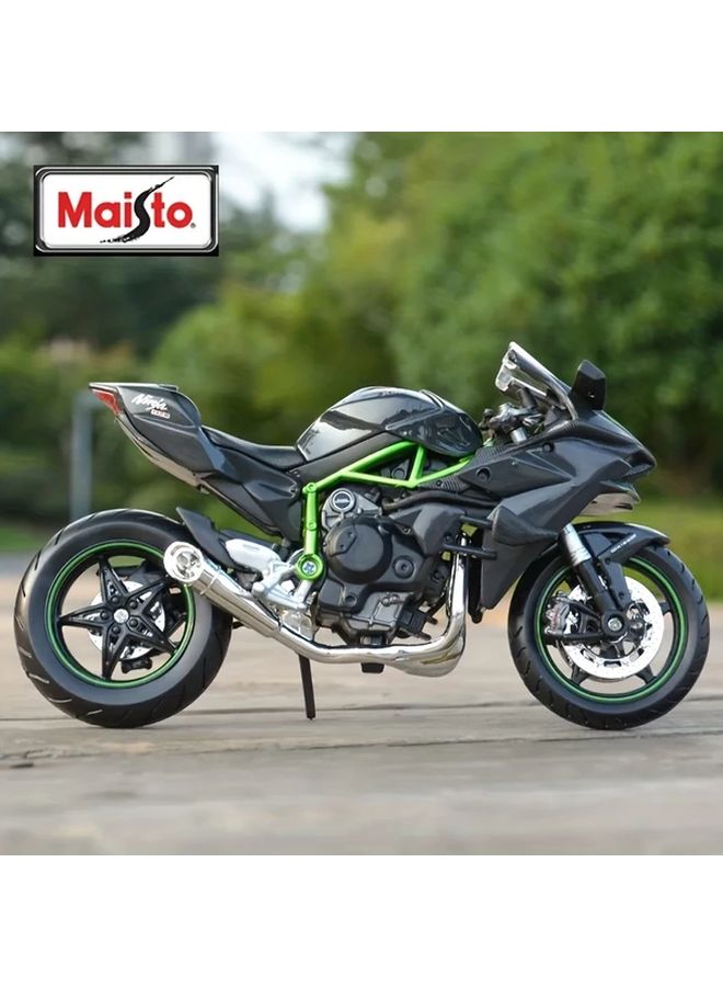 Maisto 1 12 Scale Kawasaki Ninja H2 R Alloy Steel Die Cast Motorcycle Model Black Green - Image 4