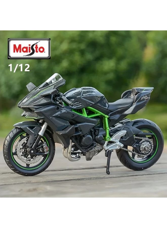 Maisto 1 12 Scale Kawasaki Ninja H2 R Alloy Steel Die Cast Motorcycle Model Black Green - Image 2