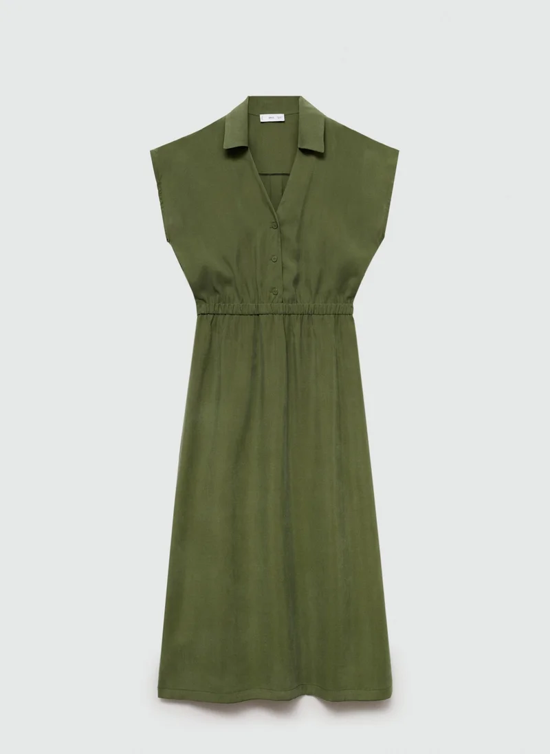 MANGO Olive Belted Dress