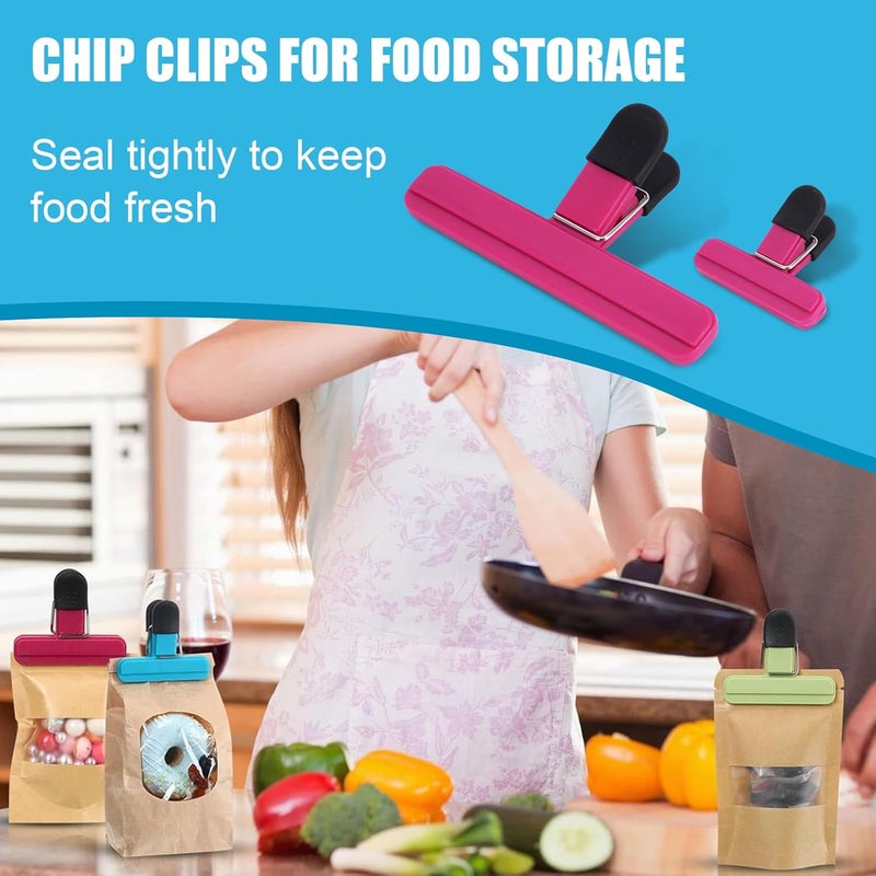 10-piece food bag sealing clips (5 large-sized, 5 small-sized) Kitchen snack preservation clips - Image 5