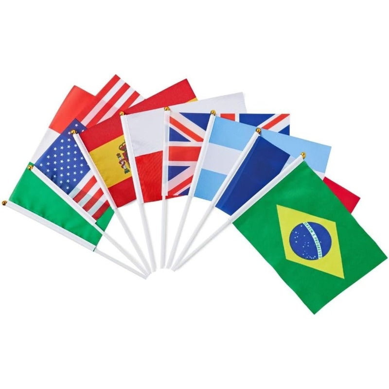 28Pcs Hand Held France Flags on Sticks for Party Sports Events Mini French - Image 5