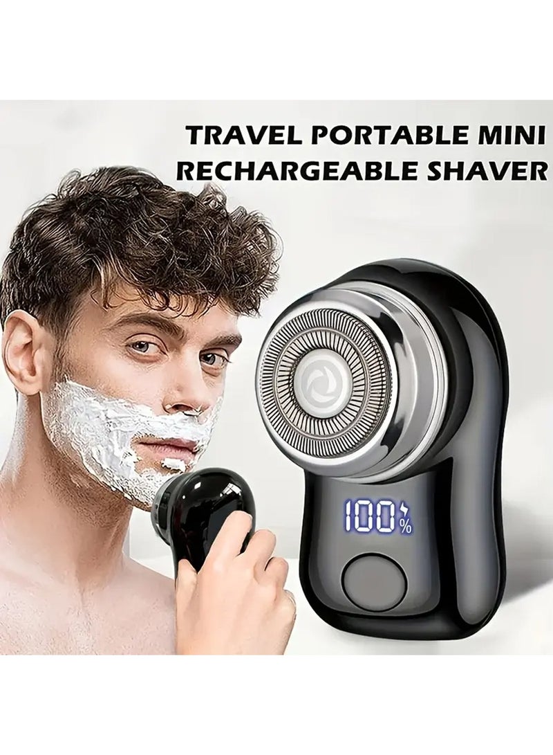 X-level Small Rechargeable Mini Electric Shaver Efficient Shaving Dual Ring Blade Net Intelligent Digital Display,Detachable Blade Head, Easy Cleaning Type-C High-speed Charging Worry Free Boarding - Image 3