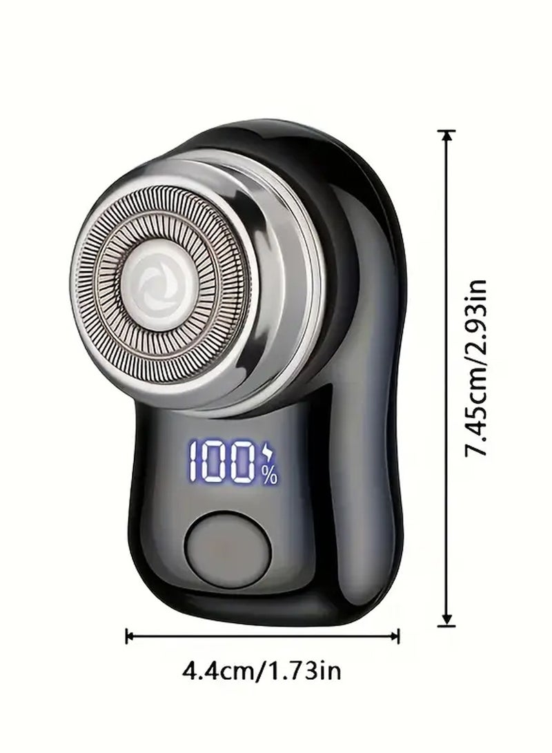 X-level Small Rechargeable Mini Electric Shaver Efficient Shaving Dual Ring Blade Net Intelligent Digital Display,Detachable Blade Head, Easy Cleaning Type-C High-speed Charging Worry Free Boarding - Image 4
