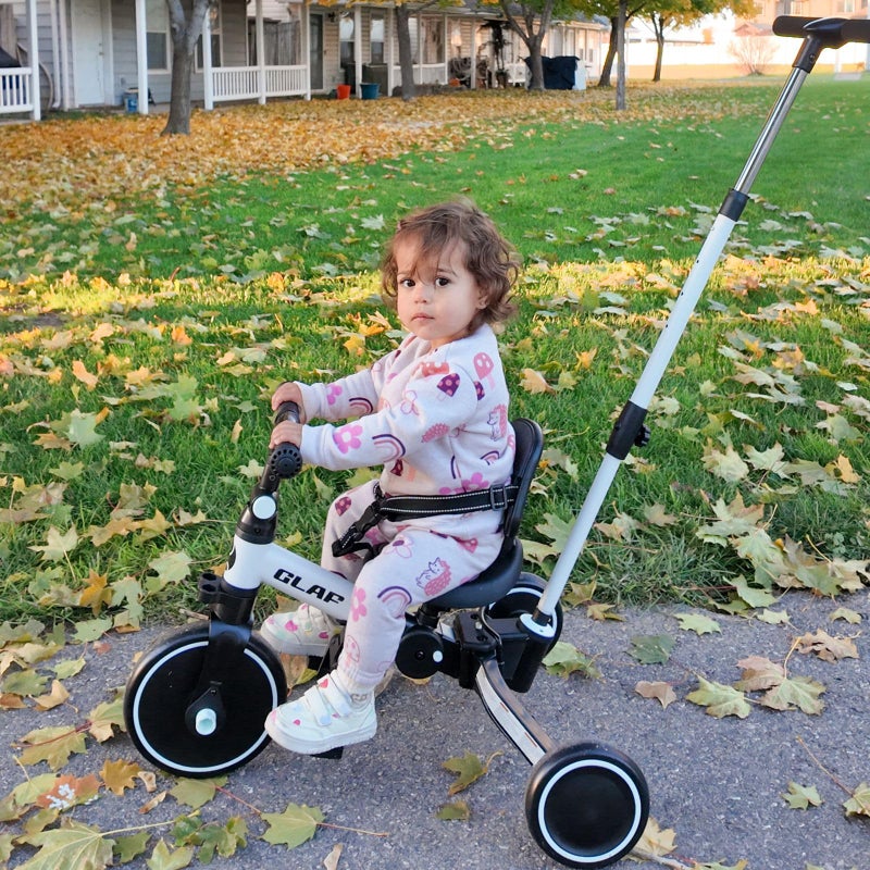 Glaf Tricycle for Toddlers 1-3 Toddler Bike with Push Handle 2-4 Years Baby Bike Toys for 2 Years Boys and Girls Balance Bike with Adjustable Seat Height and Backrest Birthday Giftï¼ˆBlack - Image 3