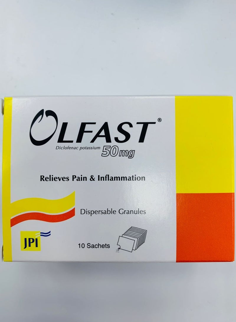 JPI حبيبات أولفاست القابلة للانتشار لتخفيف الألم والالتهابات، 10 أكياس - Image 1