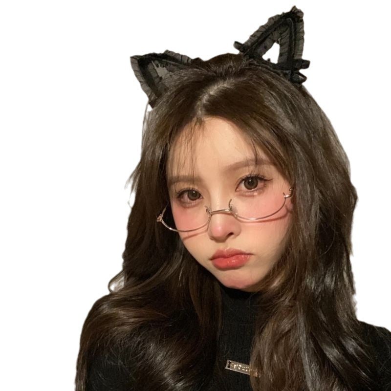 Anime Style Rimless Decorative Glasses for Women - Image 2