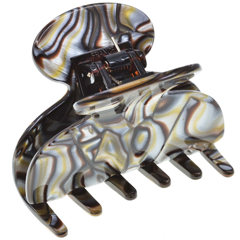 CAMILA مشبك شعر فرنسي كاميلّا باريس CP3061 للنساء، مصنوع يدويًا، أونيكس، صغير، مشابك شعر للفتيات، ملحقات تصفيف شعر متينة للنساء، تثبيت قوي بدون انزلاق، صنع في فرنسا - Image 1