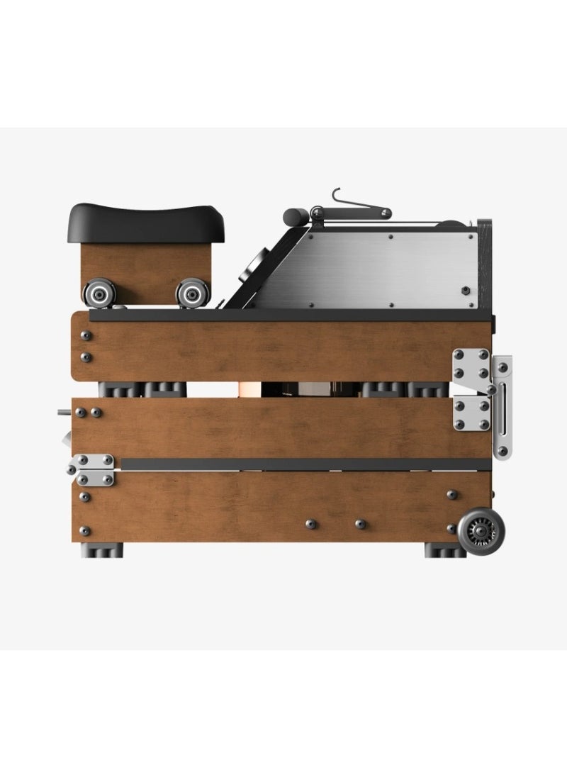 KINGSMITH - Kingsmith Water Rowing Machine WM10  with Tri-fold patent | Water & Magnetic resistence 2 in 1 | Patented 3-Fold Tech | LED display | Dual Resistance System | Red oak color - Image 1