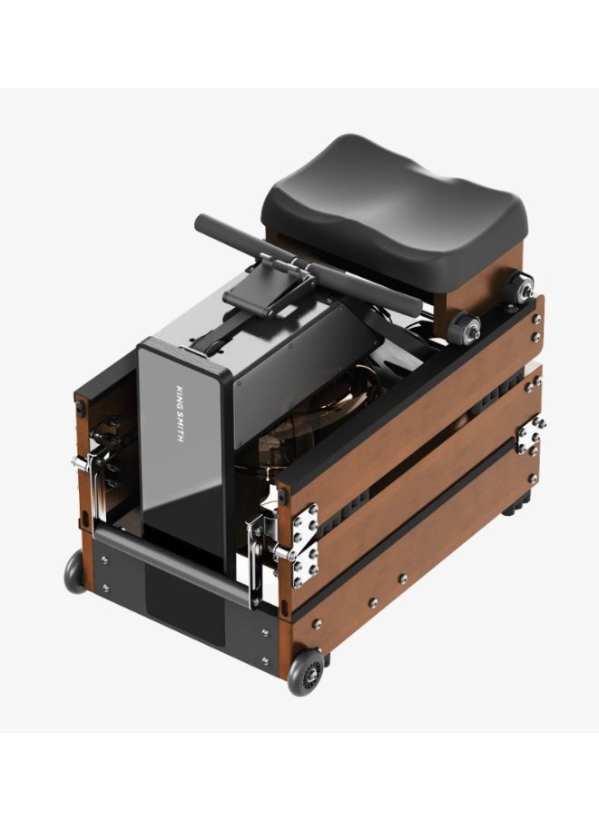 KINGSMITH - Kingsmith Water Rowing Machine WM10  with Tri-fold patent | Water & Magnetic resistence 2 in 1 | Patented 3-Fold Tech | LED display | Dual Resistance System | Red oak color - Image 1