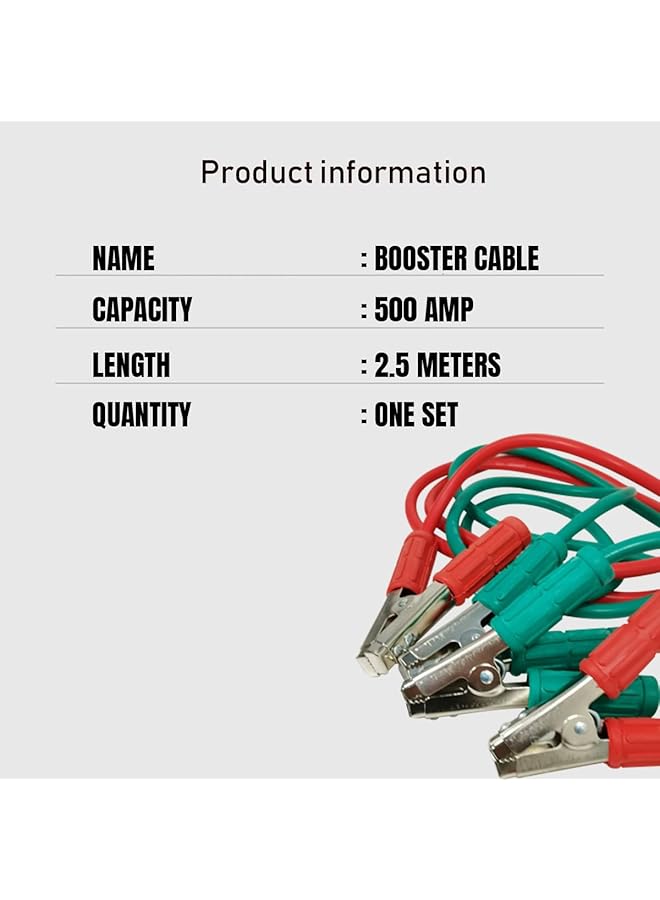 Generic 500Amp Heavy-Duty Jumper Cables For Cars – 2.5 Meter Long Battery Booster Cable, Reliable Jump Start For Dead Batteries  - Image 5