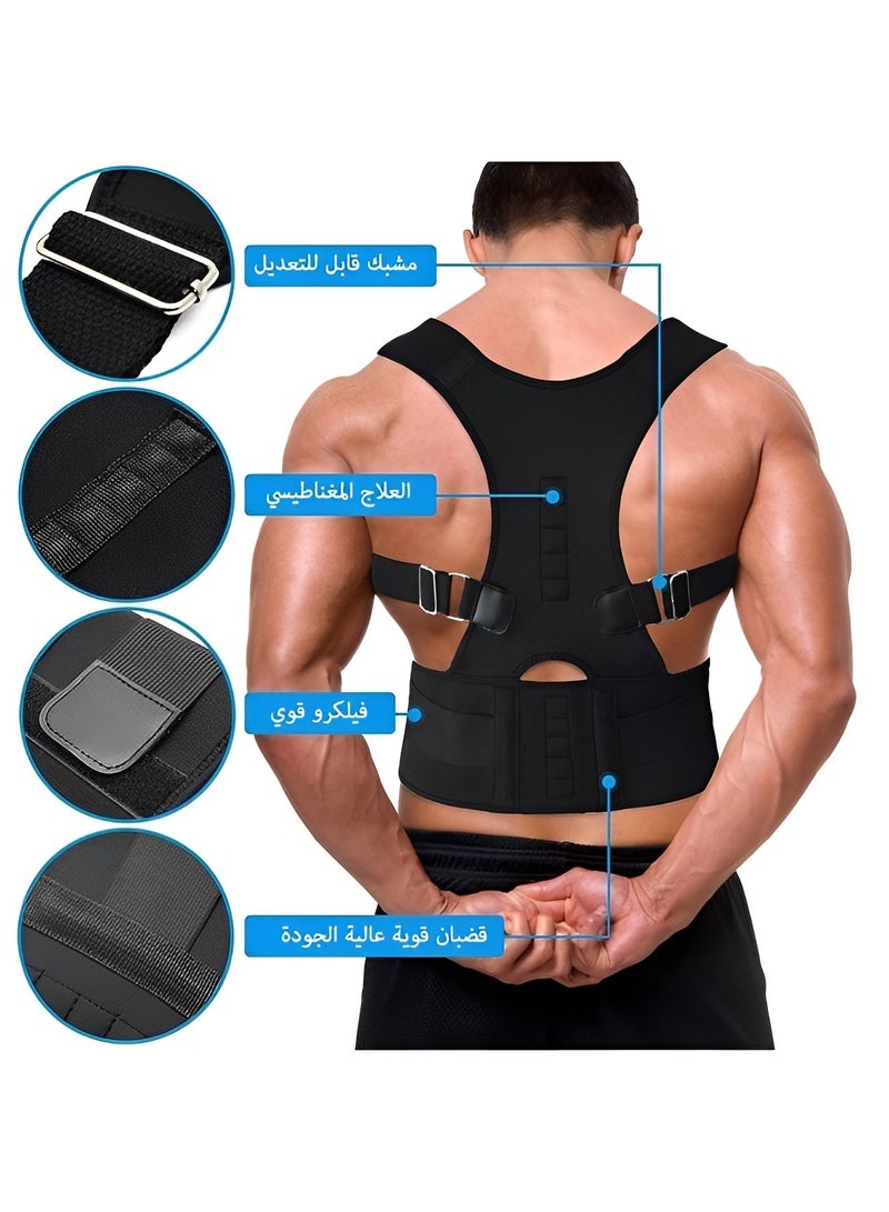 ريوكل دعامة الظهر لتصحيح وضعية الجسم للنساء والرجال، وتقويم الكتف، ودعم كامل للظهر، وتخفيف آلام الظهر العلوي والسفلي، والجنف والحدبة والصدر والعمود الفقري - Image 4