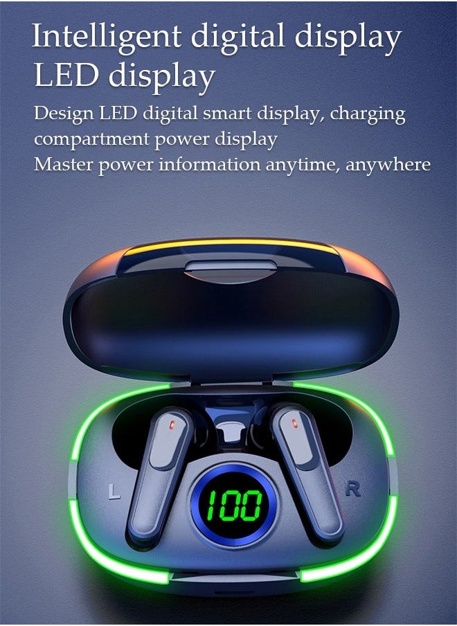 Generic - Wireless Earbuds Bluetooth V5.1 Headphones Deep Bass Stereo Ear Buds with LED Power Display Charging Case Earphones with Mic Headset for Game Sports and Music - Image 1