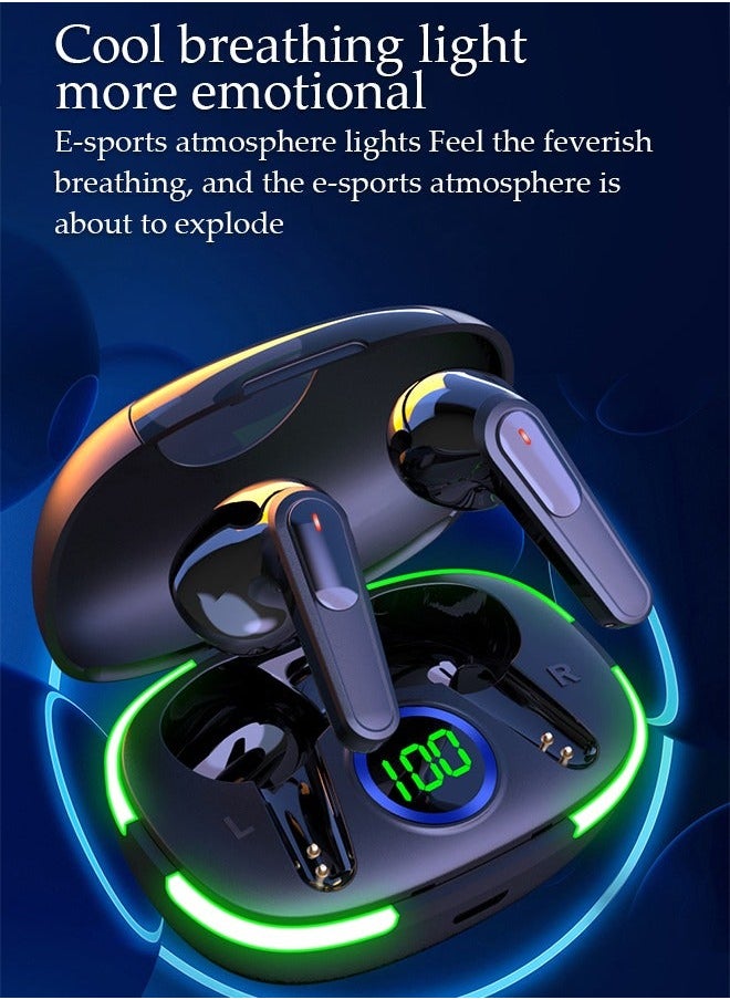 Generic - Wireless Earbuds Bluetooth V5.1 Headphones Deep Bass Stereo Ear Buds with LED Power Display Charging Case Earphones with Mic Headset for Game Sports and Music - Image 1
