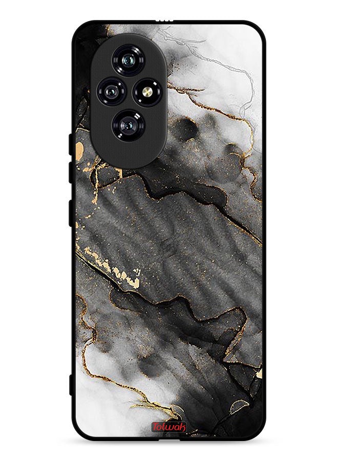 Tolwak غطاء حماية Honor 200 5G مع لمسة جليتر رخامية - Image 1