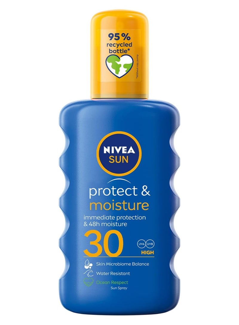 NIVEA SUN Spray, UVA & UVB Protection, Protect & Moisture, SPF 30, 200ml - Image 5