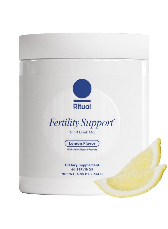 Ritual Fertility Support Supplement 3-in-1 Drink-Mix Formulated to Support Conception Outcomes with Clinically-Studied Ingredients (CoQ10, NAC, Myo-Inositol) and Designed with an OB/GYN. 60 Servings.* - Image 1