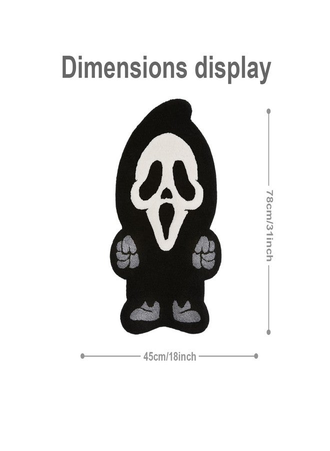 GAGEC Halloween Rug Ghost Bathroom Rugs Spooky Decorative Bath Doormat Entrance Rug Tub Home Living Room Bath Mat Floor Door Mat Decoration Indoor Outdoor 18 x 31 Inch - Image 3
