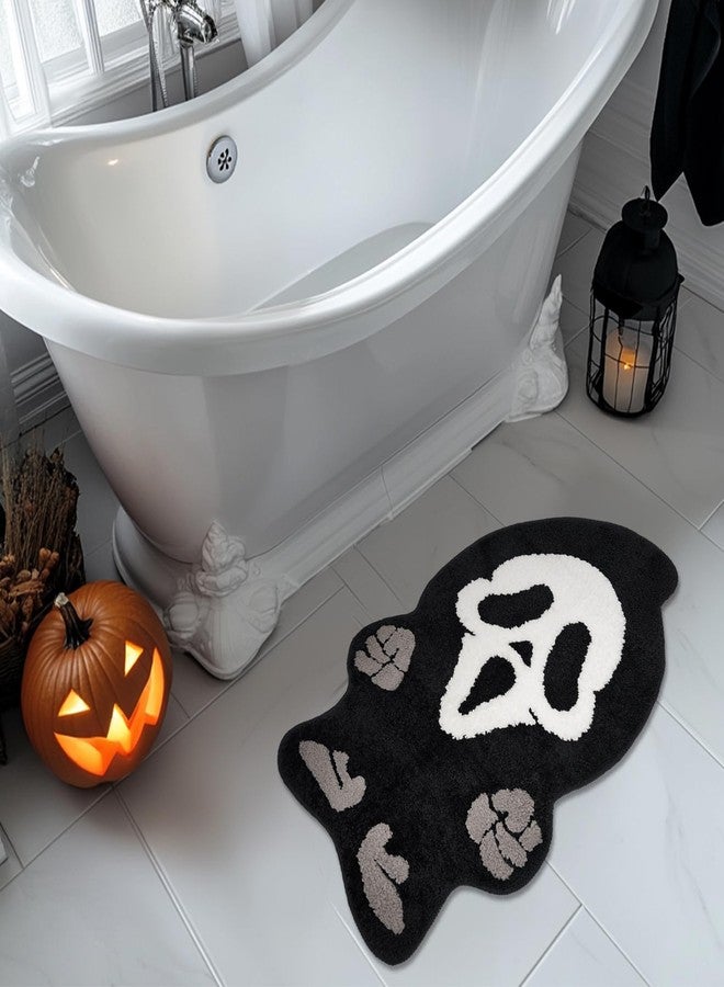 GAGEC Halloween Rug Ghost Bathroom Rugs Spooky Decorative Bath Doormat Entrance Rug Tub Home Living Room Bath Mat Floor Door Mat Decoration Indoor Outdoor 18 x 31 Inch - Image 4