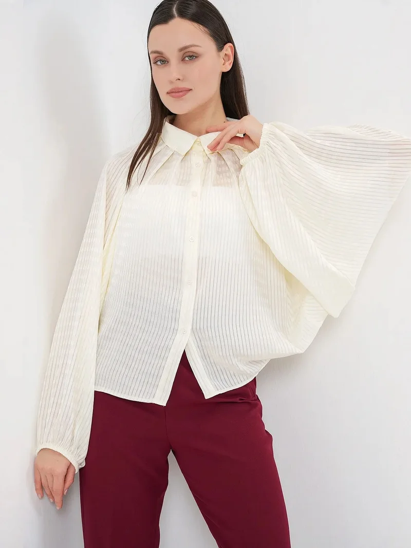 BDART Oversized Striped Button-Up Shirt