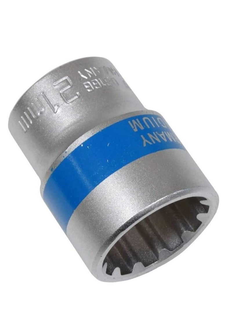 ABBASALI 1/2" 12PT Short Chrome Socket 