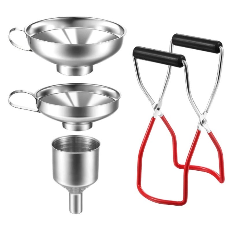 Stainless Steel Funnel Wide Mouth Rust Proof Kitchen Canning - Easy Pour Mess Free Funnel For Preserving Jars - Image 1