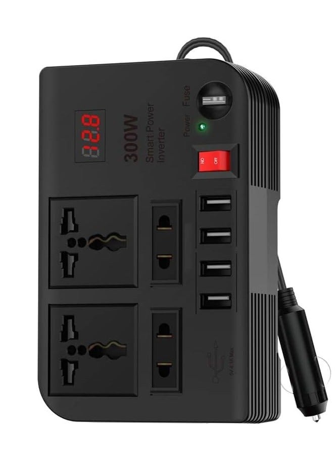 ELTRAZONE Reliable 300W Car Power Inverter: Spark 3 Extension Socket with USB 3.1A and High Voltage Protection - Image 1
