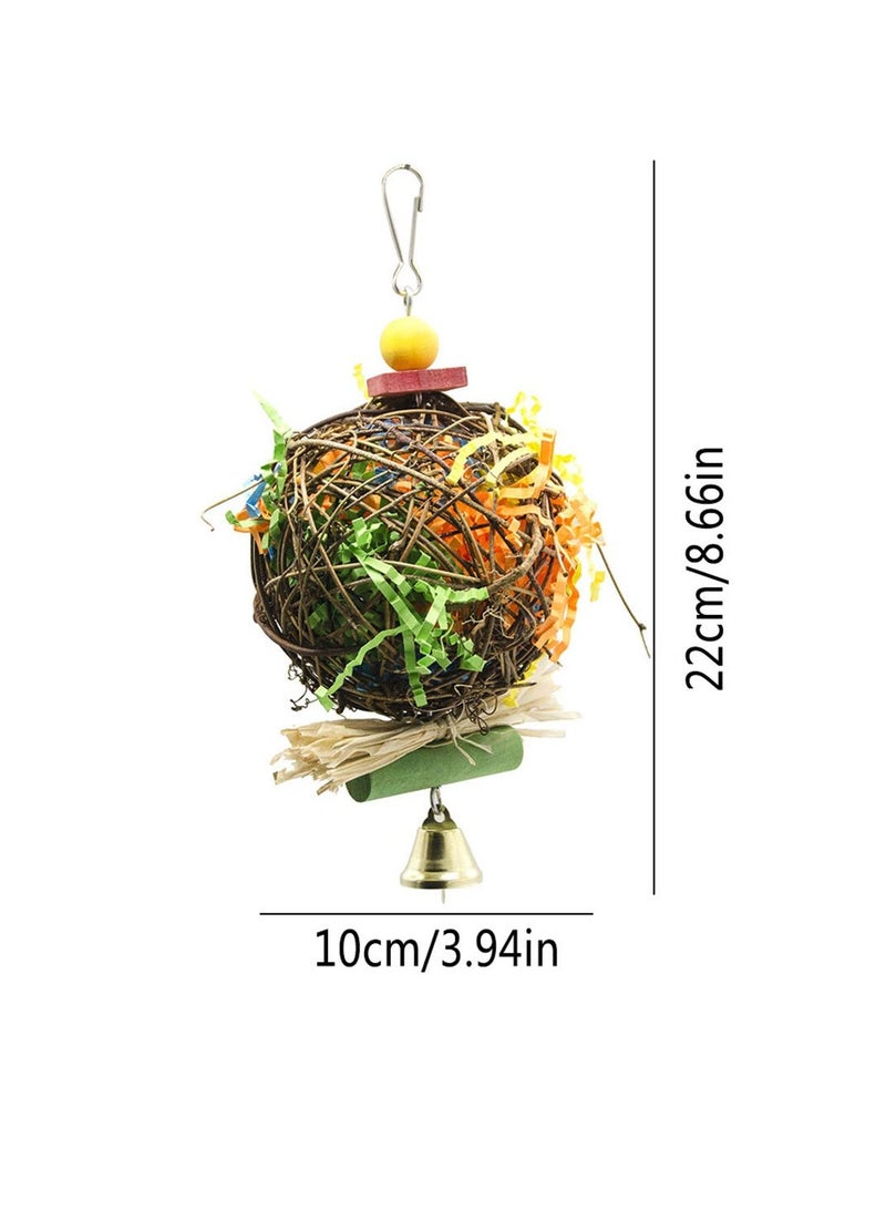2 Pack Parrot Chewing and Foraging Toys Hanging Shredder for Cockatiel and Conure Cages - Image 5