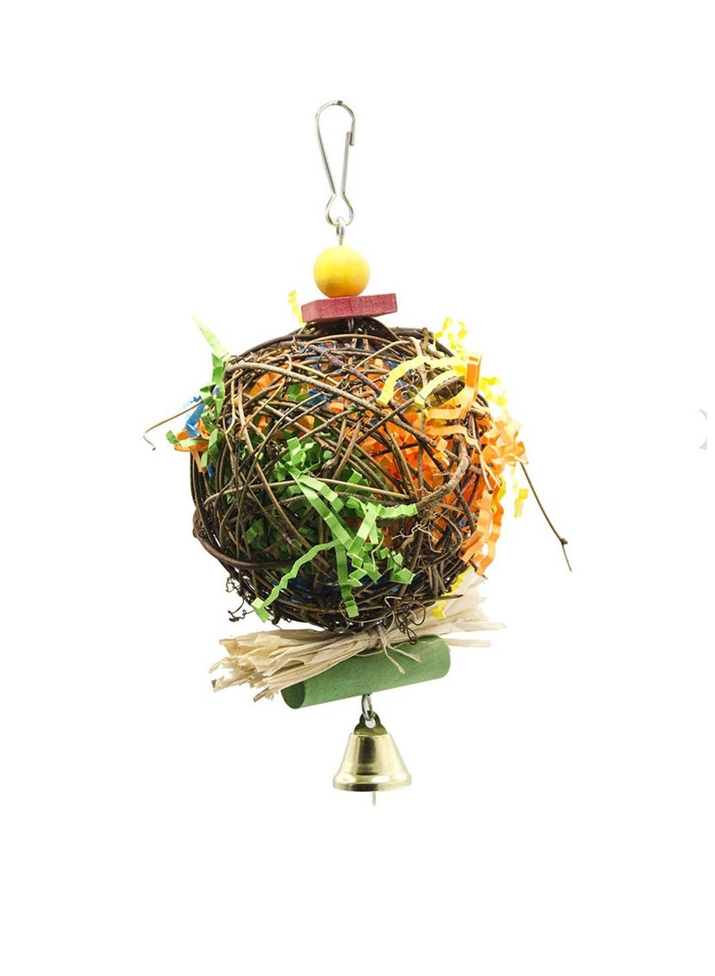 2 Pack Parrot Chewing and Foraging Toys Hanging Shredder for Cockatiel and Conure Cages - Image 2