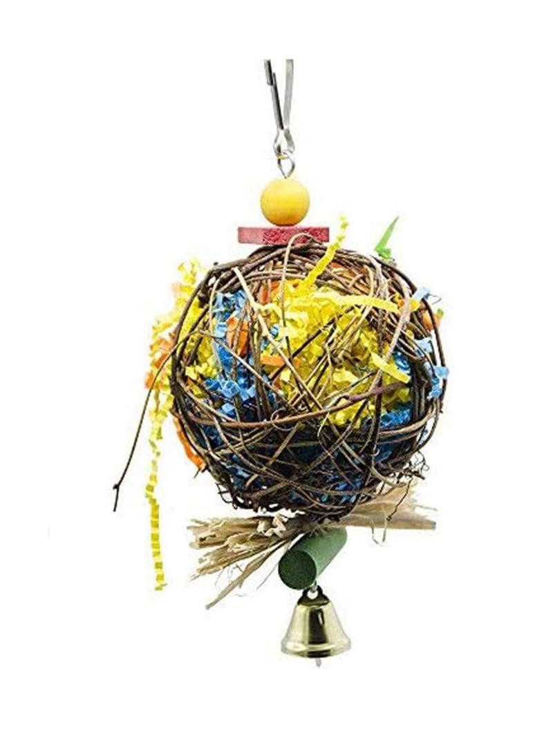 2 Pack Parrot Chewing and Foraging Toys Hanging Shredder for Cockatiel and Conure Cages - Image 4