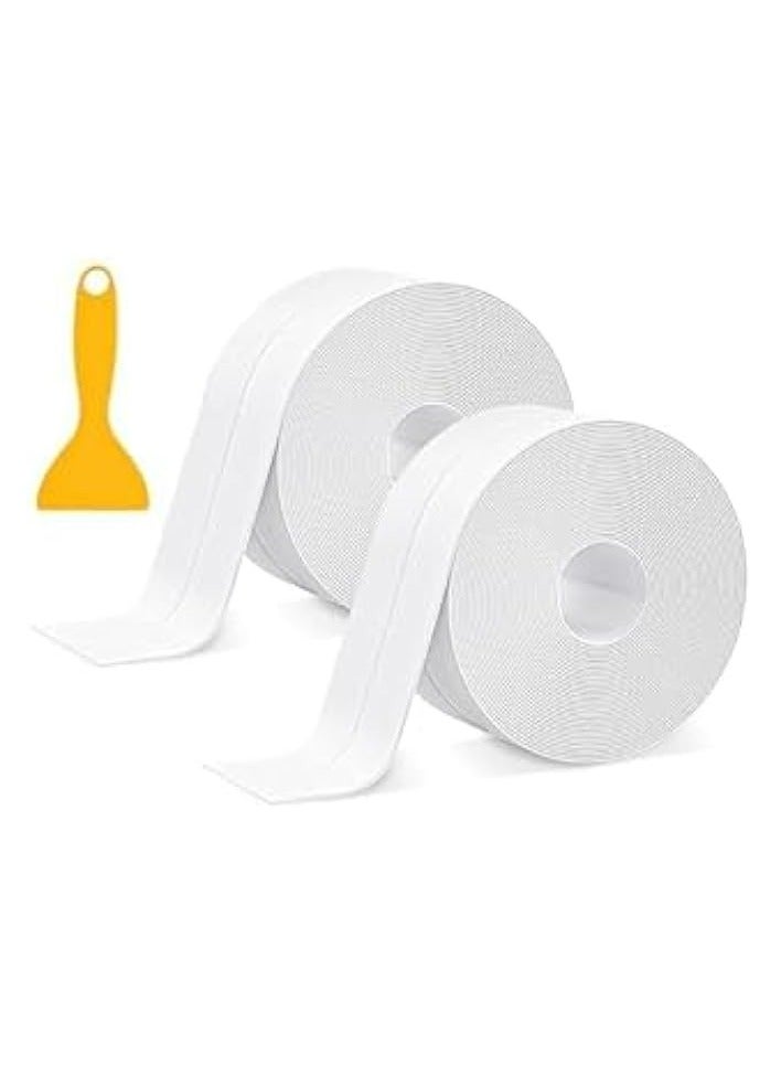 erorex Bath Sealant Strip, Caulk Strip Adhesive Sealant Tape with Sealing Tool, Bathroom Sealant, Caulk Strip, Waterproof Simple Seal Tape for Bathroom 1.5" x 10.5ft(38mm X 3.2M) - Image 1
