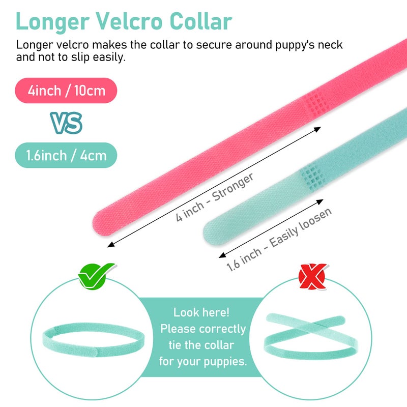 GAMUDA 15Pcs Newborn Puppy Collars, Super Soft Nylon Adjustable Whelping ID Bands, Assorted Colors Litter Identification Set with 6 Record Keeping Charts - Image 5