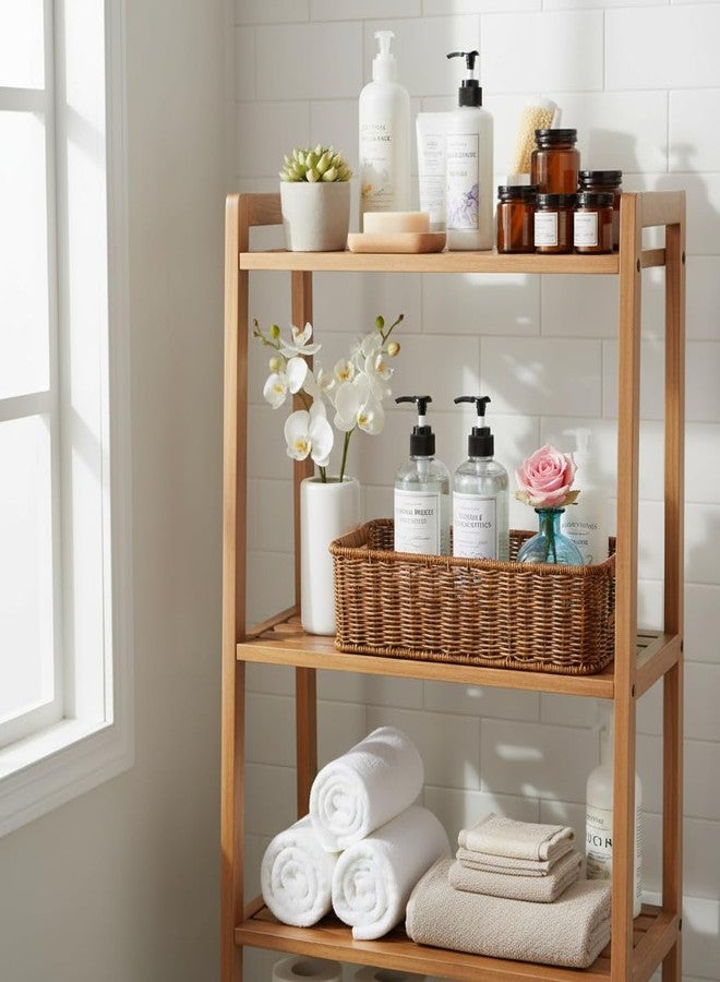 Fvstar 2pcs Toilet Tank Basket, Rectangular Wicker Shelf Basket for Organization, Waterproof Handwoven Toilet Paper Rolls Baskets for Bathroom Countertop, Storage Shelf, End Table (Coffee Brown) - Image 5