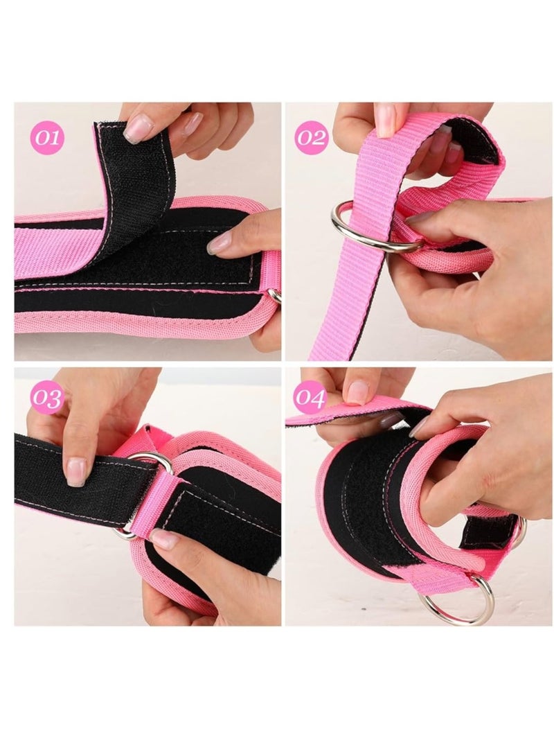 XUN Ankle Straps，Ankle Strap for Cable Machine，Ankle Bands for Working Out，Adjustable sports ankle strap for muscle stretching, leg muscle weight training，Ankle Cable Attachments for Gym - Image 3
