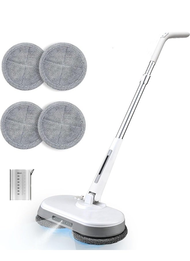 Joshberg Cordless Electric Mop, Electric Spin Mop with LED Headlight and Water Spray, Up to 40 mins Powerful Floor Cleaner with 300ml Water Tank & Detachable Battery, Super Quiet Cleaning & Waxing, for Wood, Hardwood, Laminate, Tile,Marble Floors  - Image 1