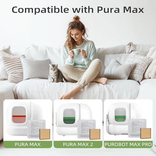 waatoos 3 Packs Smelling Fresh with N50-2.0 Odor Eliminator Exclusive for Pura Max Automatic Self-Cleaning Cat Litter Box - Cat Toilet Odor Control, Deodorant Aromatherapy Paste (Old/New Packaging Randomly) - Image 2