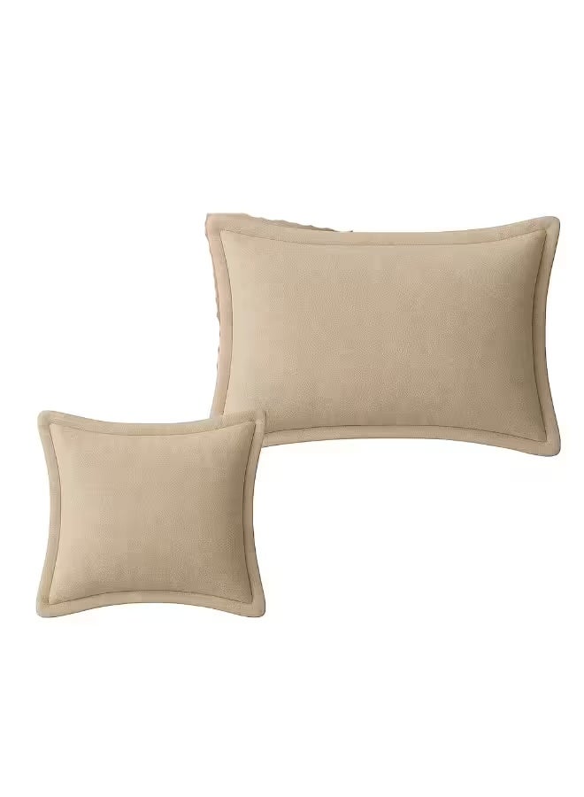 مينج لي مفرش شتوي نفر ونص نظام وجهين (مخمل × فرو) – طقم مفارش 4 قطع يشمل لحاف، شرشف مطاطي، غطاء وسادة وغطاء مخدة، يناسب سرير مقاس 140×200 سم - Image 2