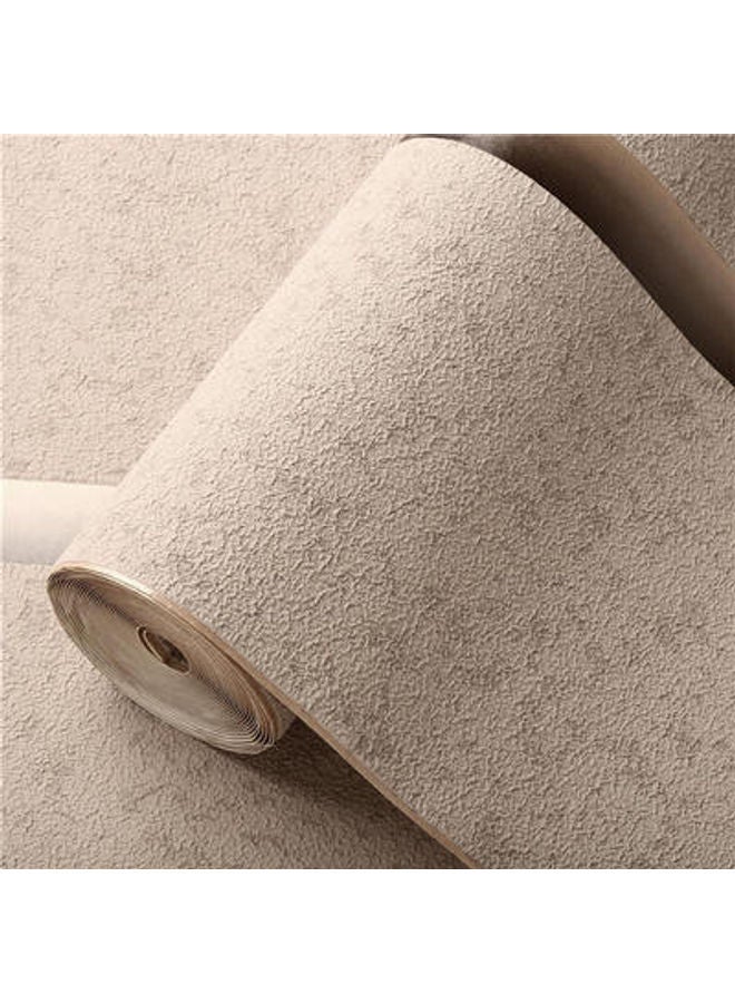 NIBEMINENT 3D Wide Striped Deerskin Velvet Wallpaper Brown